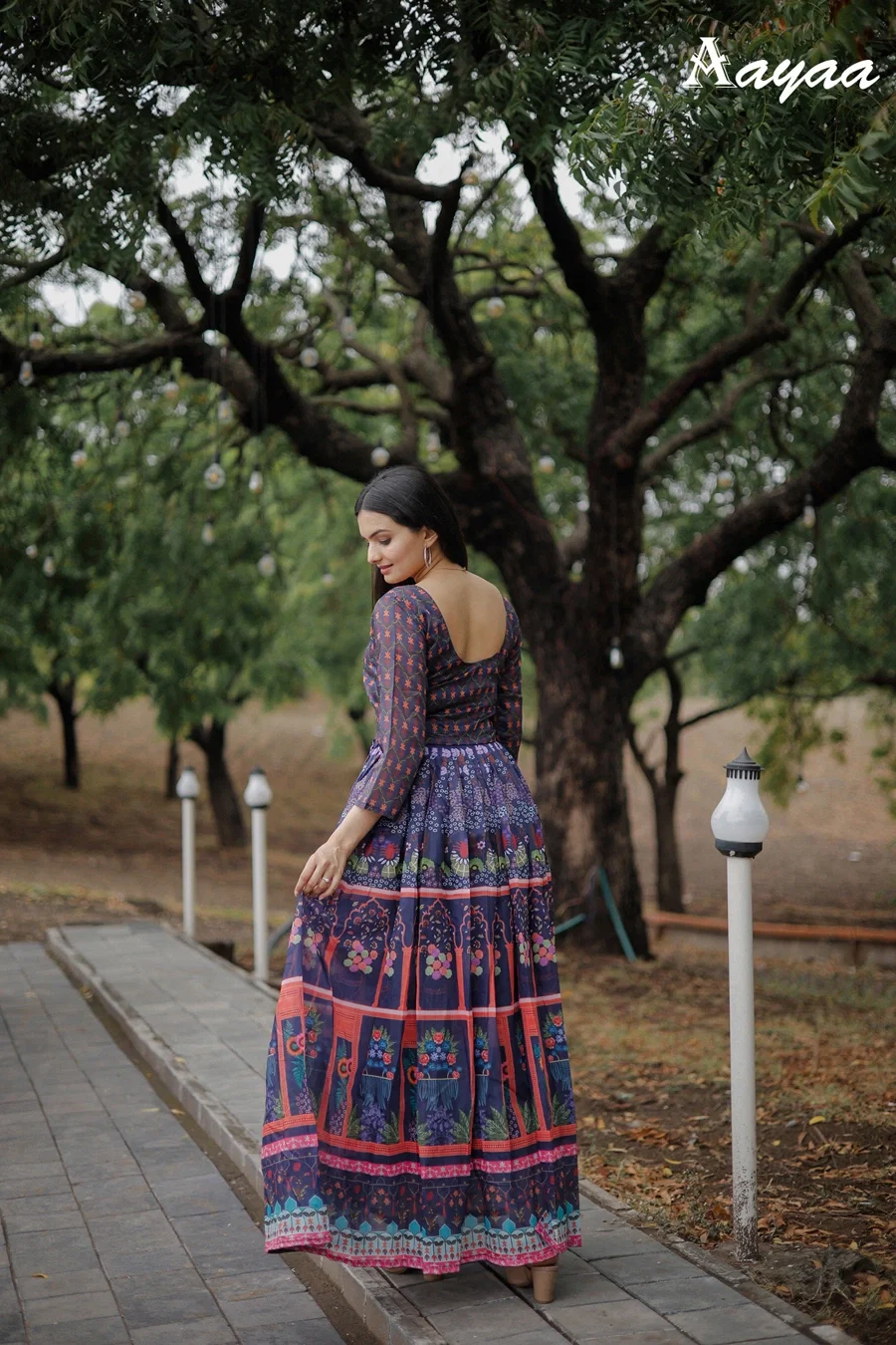 Aayaa vol 9 Pure Chanderi Heavy Digital Print Gown Collection