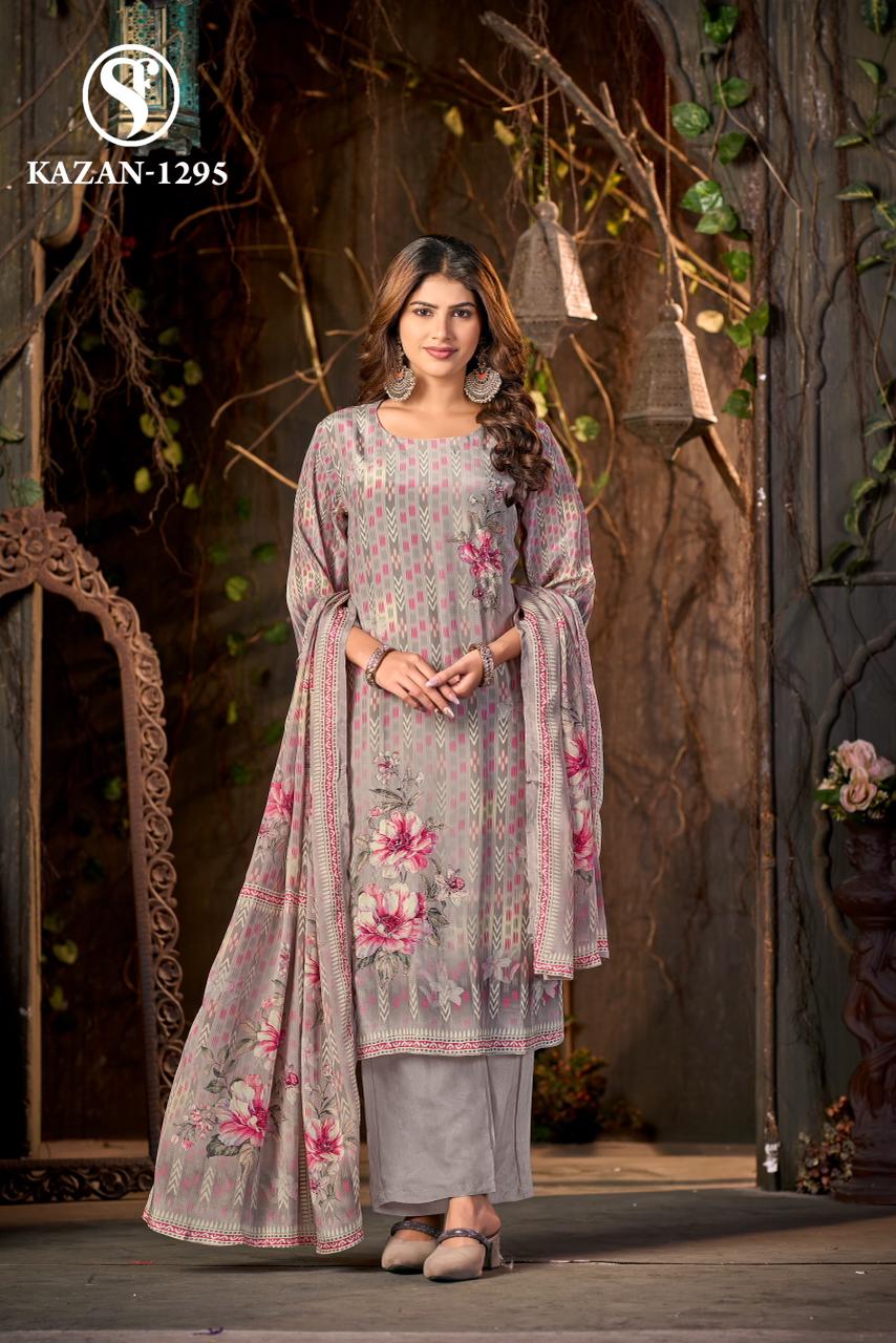 Swt Kazan Vol 16 Pure Viscose Pakistani Printed Kurti Bottom With Dupatta