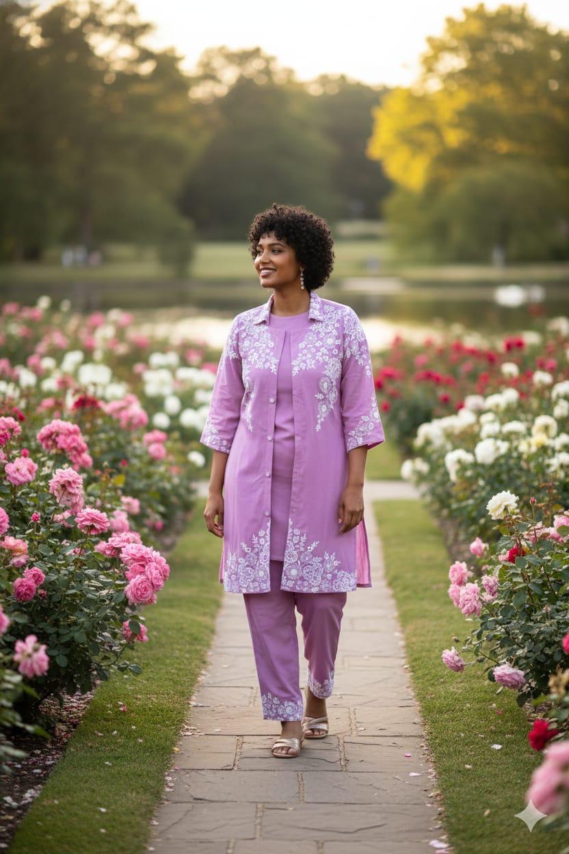 Lekha Sal 1 Heavy Rayon Chickenkari Embroidery Kurti With Bottom