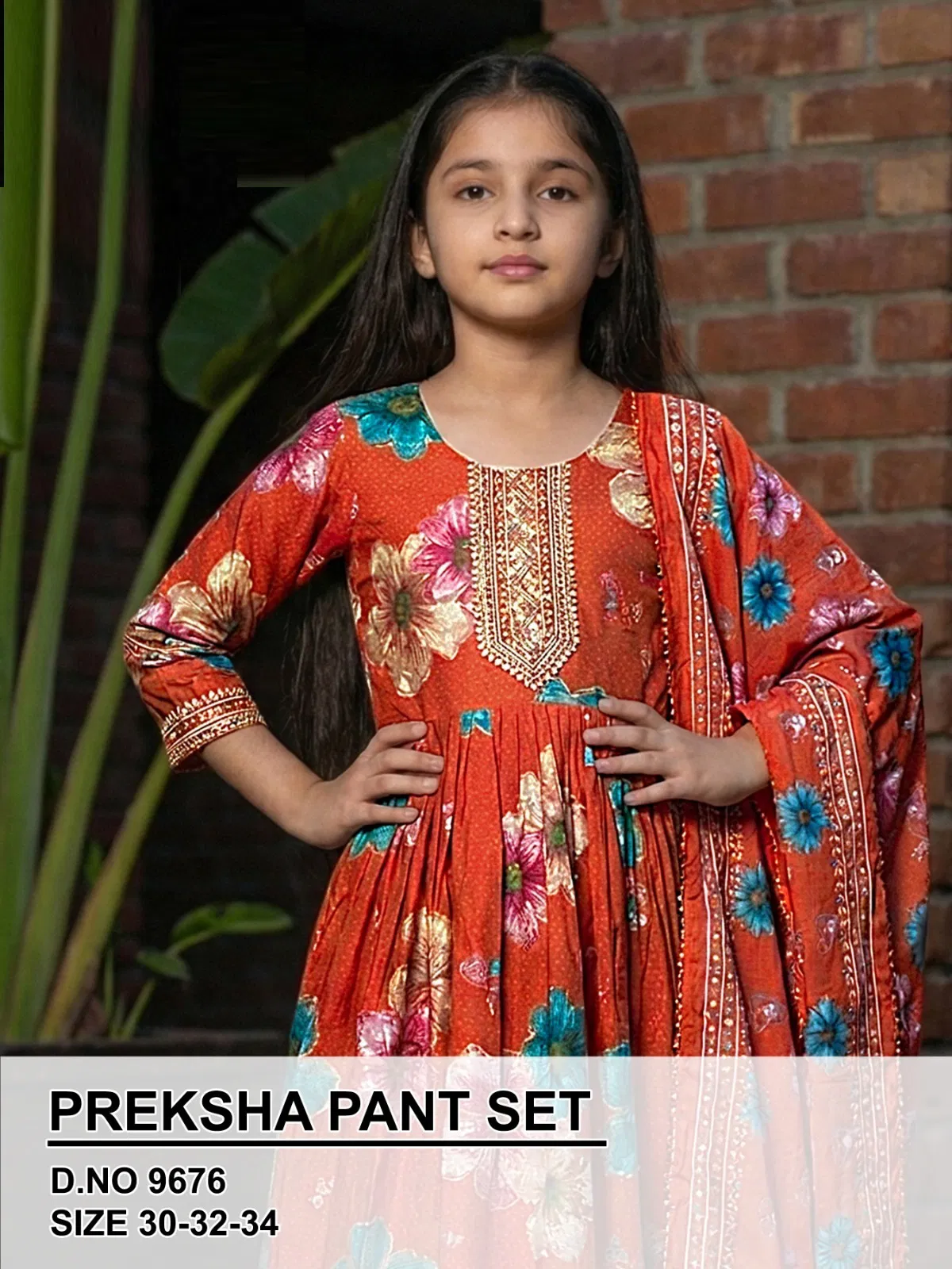 Preksha 9676 Berlin Printed Kids Kurti Set Collection