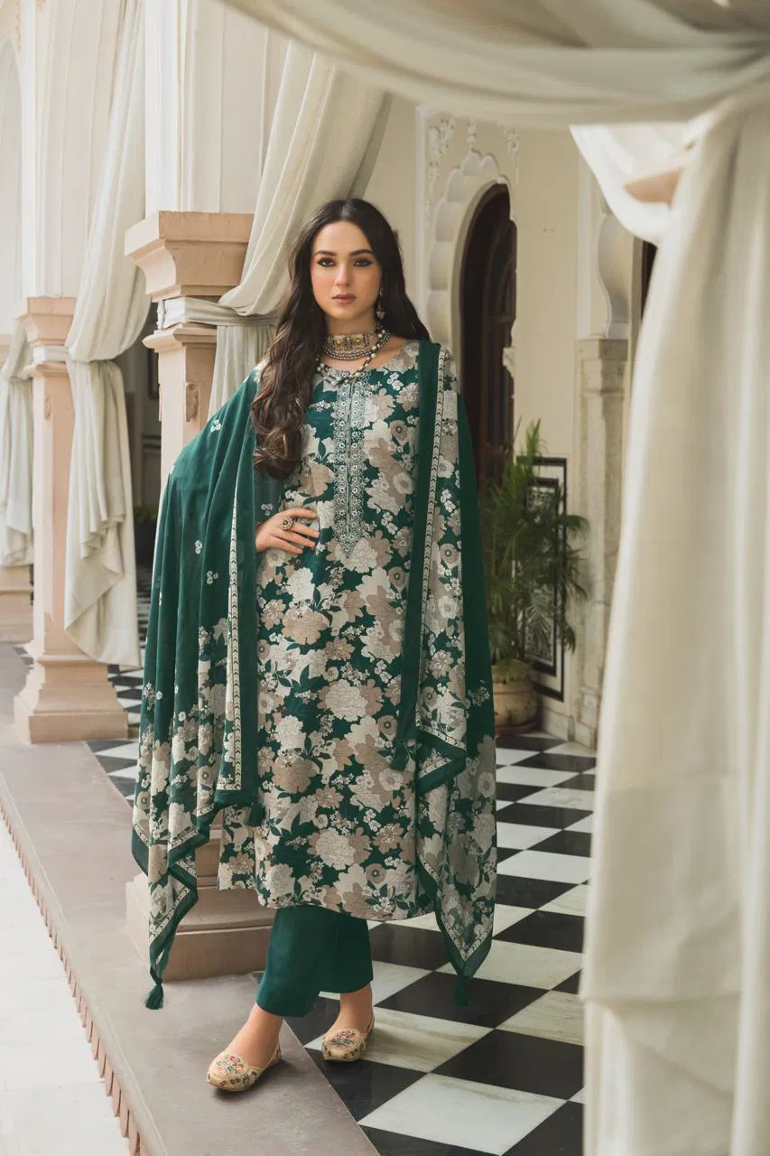 Prm Elnaz Jam Silk Digital Print With Work Salwar Kameez