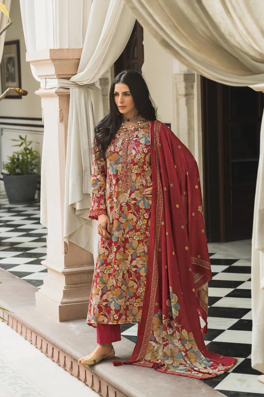 Prm Elnaz Jam Silk Digital Print With Work Salwar Kameez