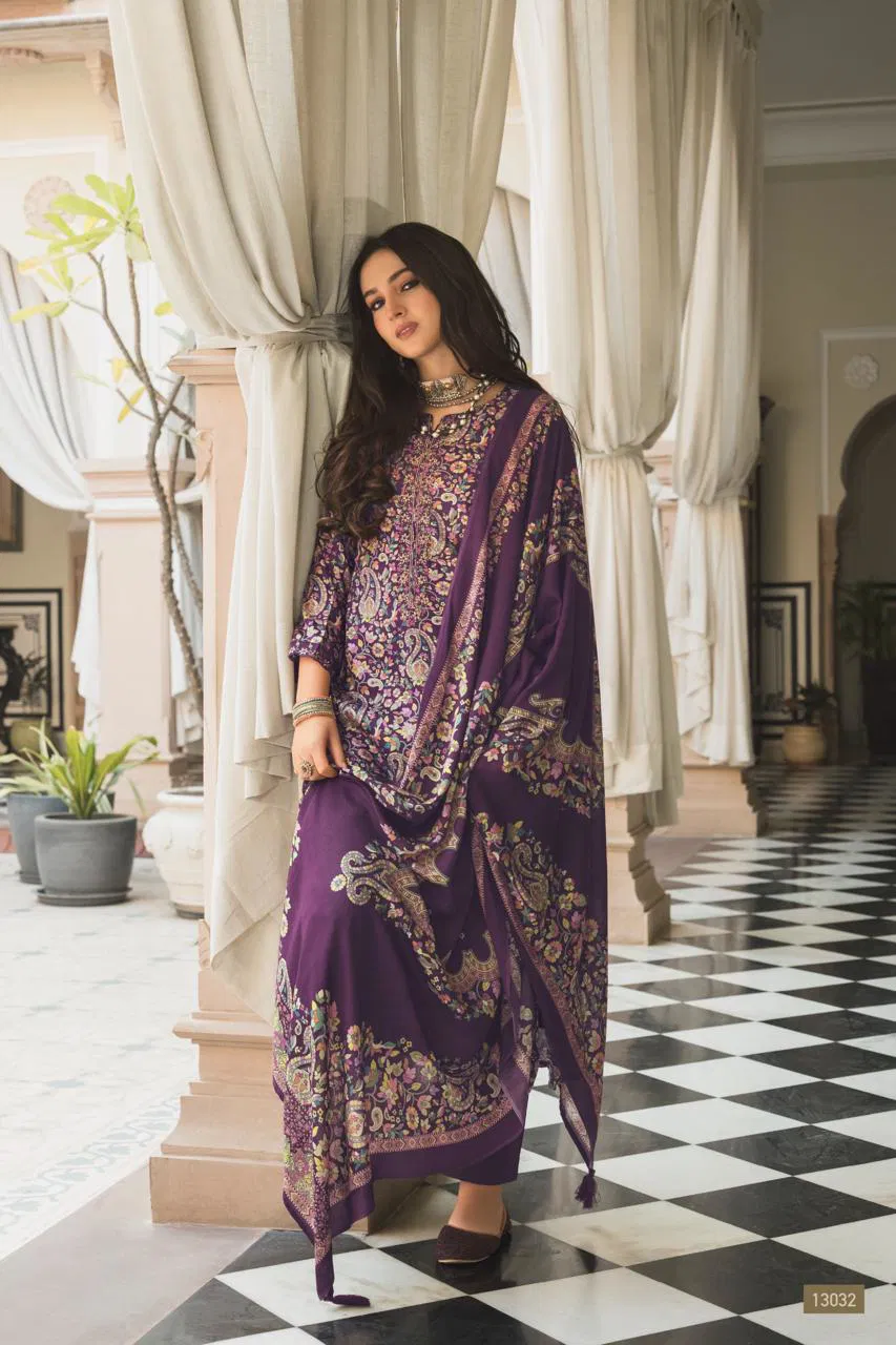 Prm Elnaz Jam Silk Digital Print With Work Salwar Kameez