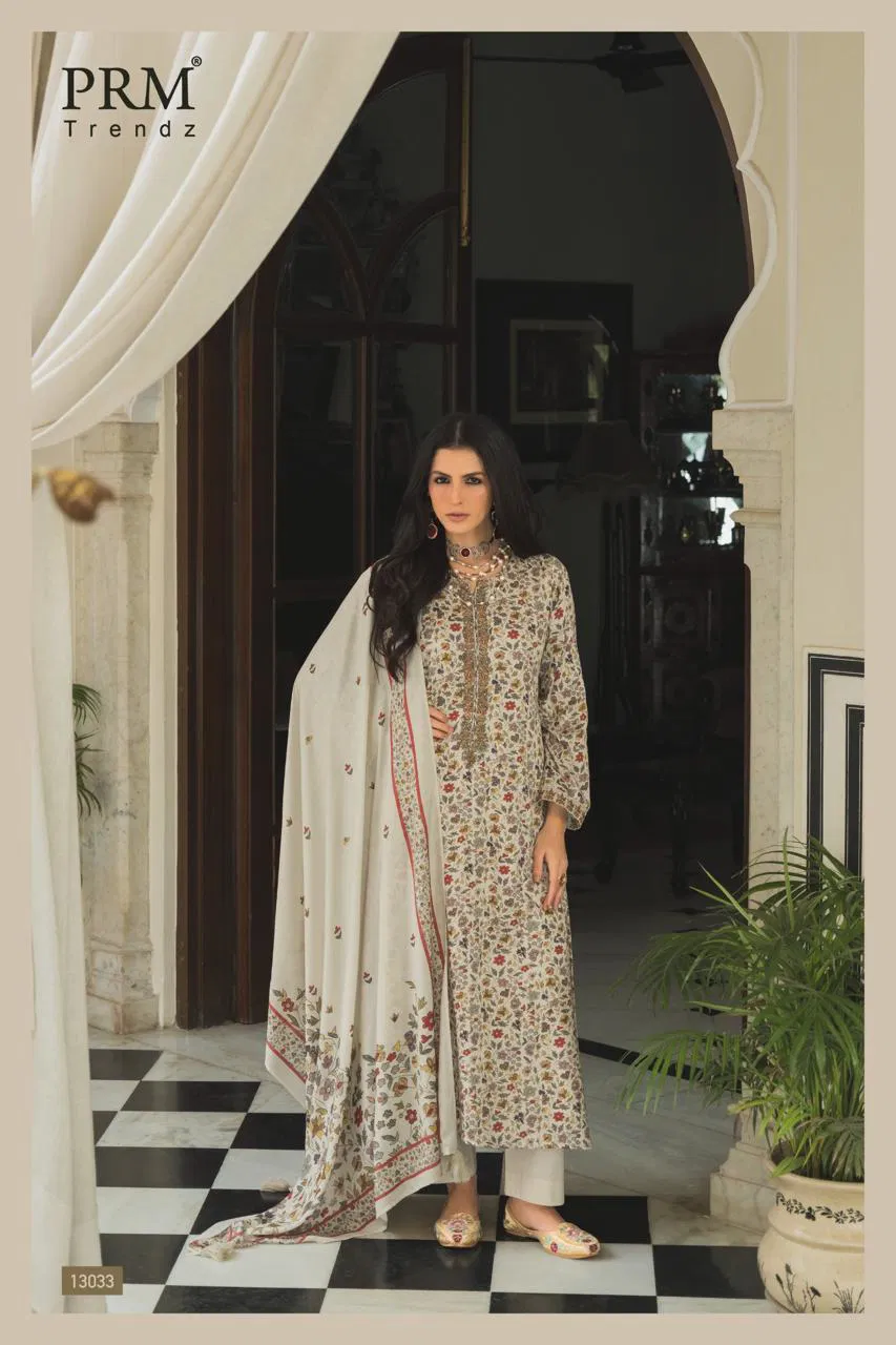 Prm Elnaz Jam Silk Digital Print With Work Salwar Kameez