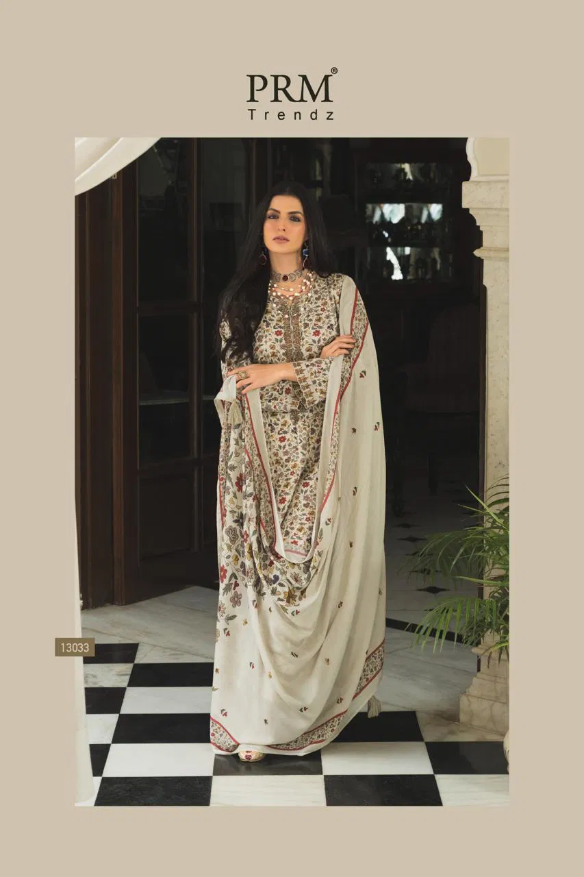 Prm Elnaz Jam Silk Digital Print With Work Salwar Kameez
