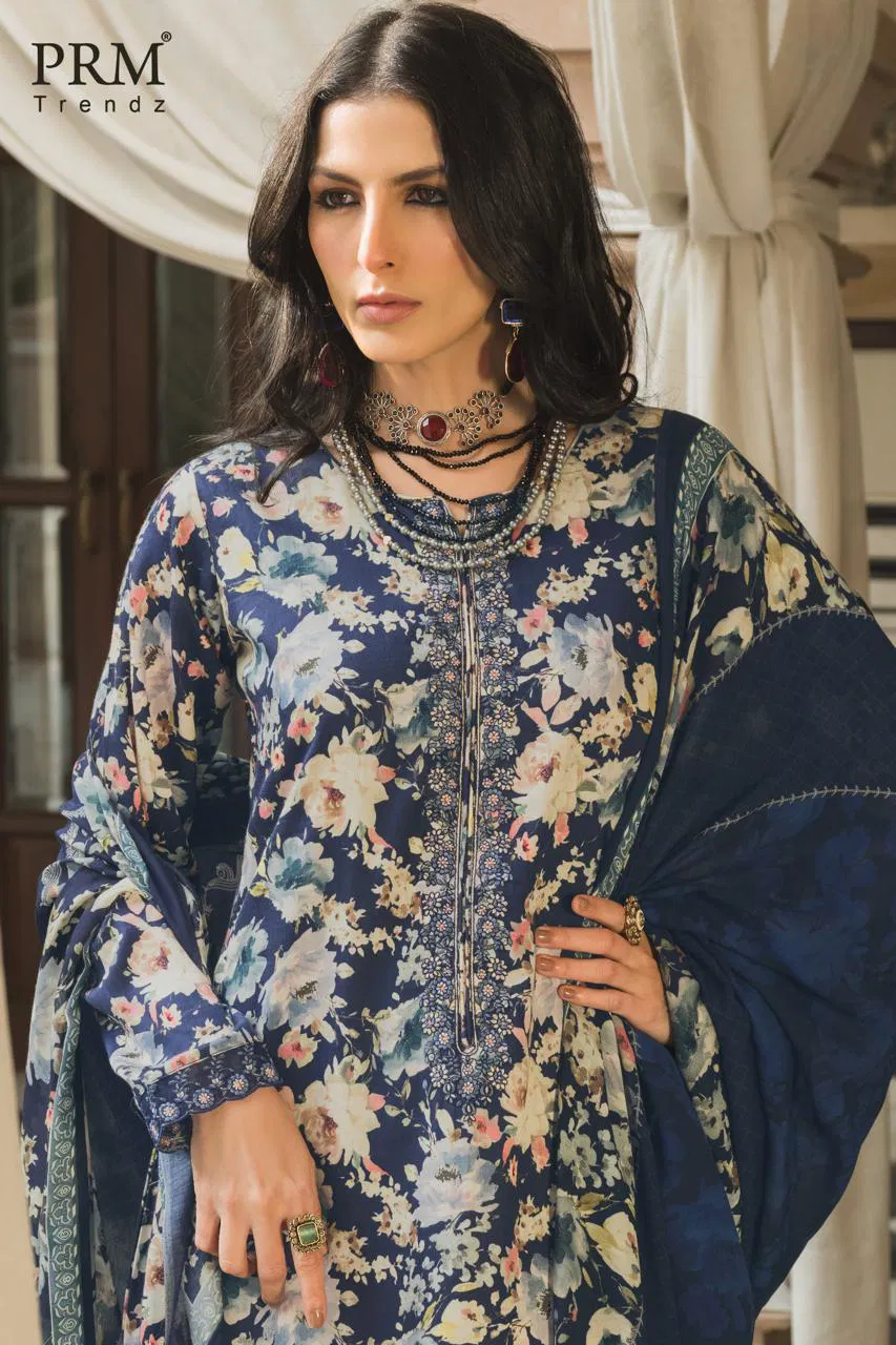 Prm Elnaz Jam Silk Digital Print With Work Salwar Kameez