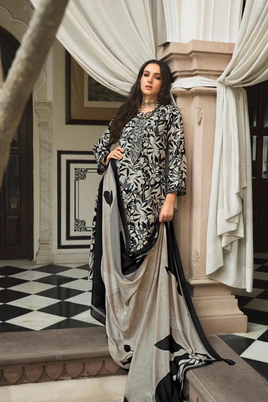 Prm Elnaz Jam Silk Digital Print With Work Salwar Kameez