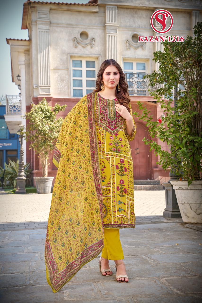 Swt Kazan Vol 18 Pure Viscose Pakistani Printed Kurti Bottom With Dupatta