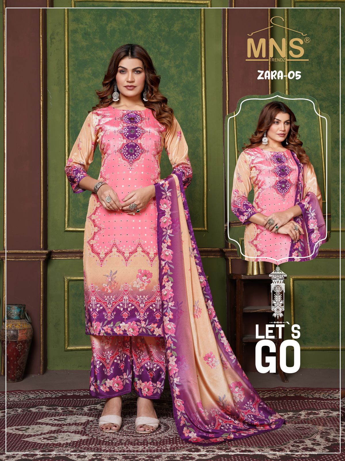 Man Tarang Vol 5 Crepe Silk Kurti Bottom And Dupatta