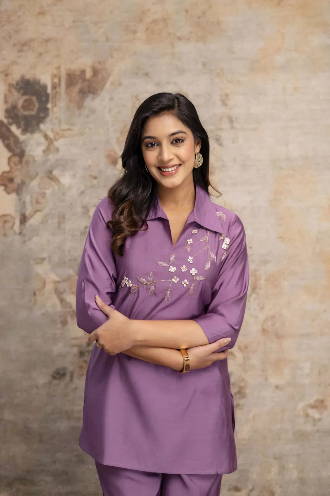 Naisha K 692 Roman Silk With Handwork Stylish Wear Co Ord Set Collection