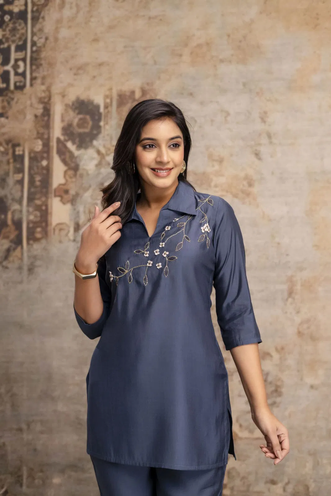 Naisha K 692 Roman Silk With Handwork Stylish Wear Co Ord Set Collection