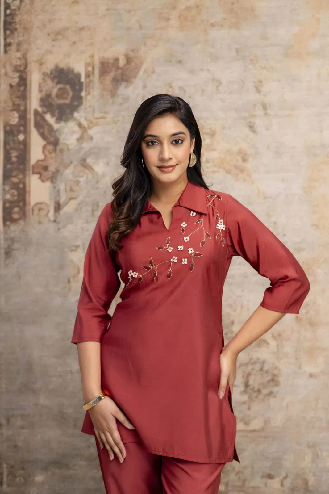 Naisha K 692 Roman Silk With Handwork Stylish Wear Co Ord Set Collection