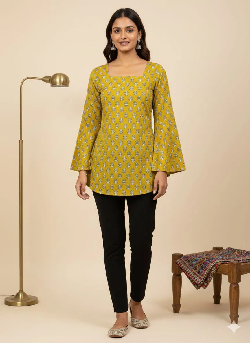 Naisha K 696 Cotton Printed Casual Wear Top Collection