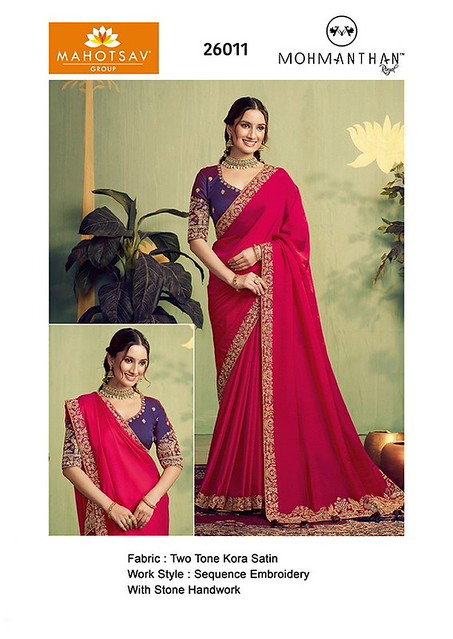 Mahotsav Mohmanthan Mrinaali 26011 Designer Saree Collection