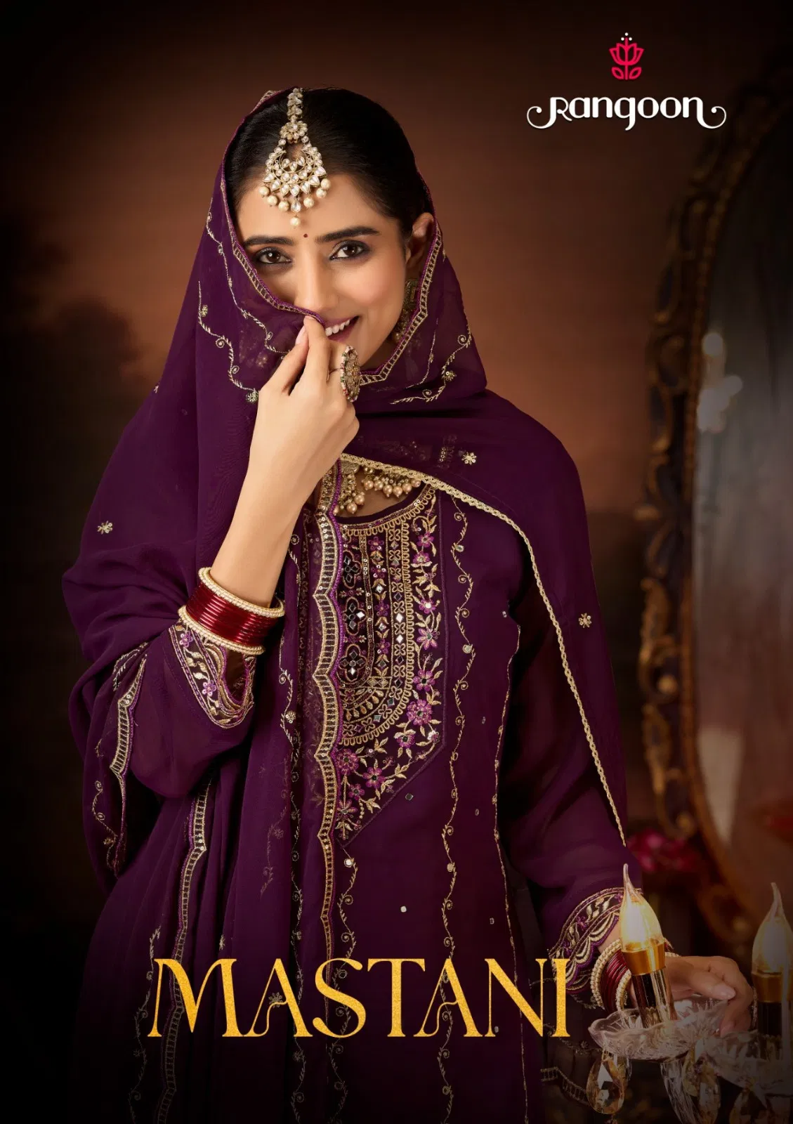 Rangoon Mastani Georgette With Fancy Work Designer Suits