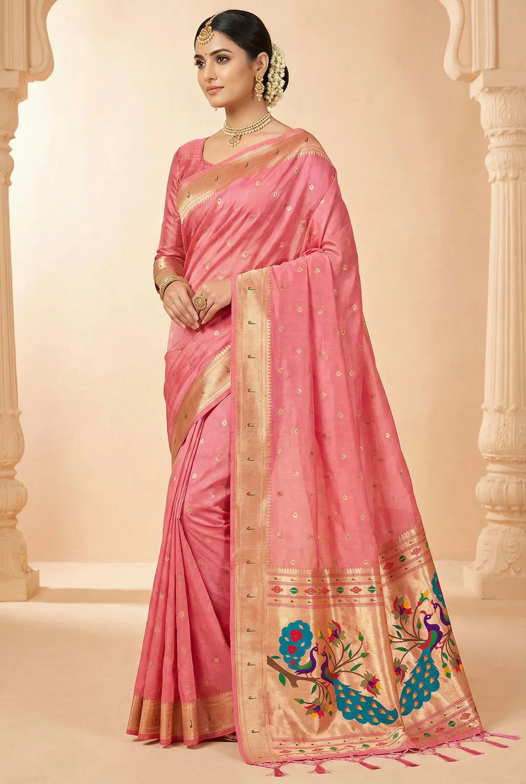 Mb 1101 Organza Silk Woven Butti Motifs Saree Collection