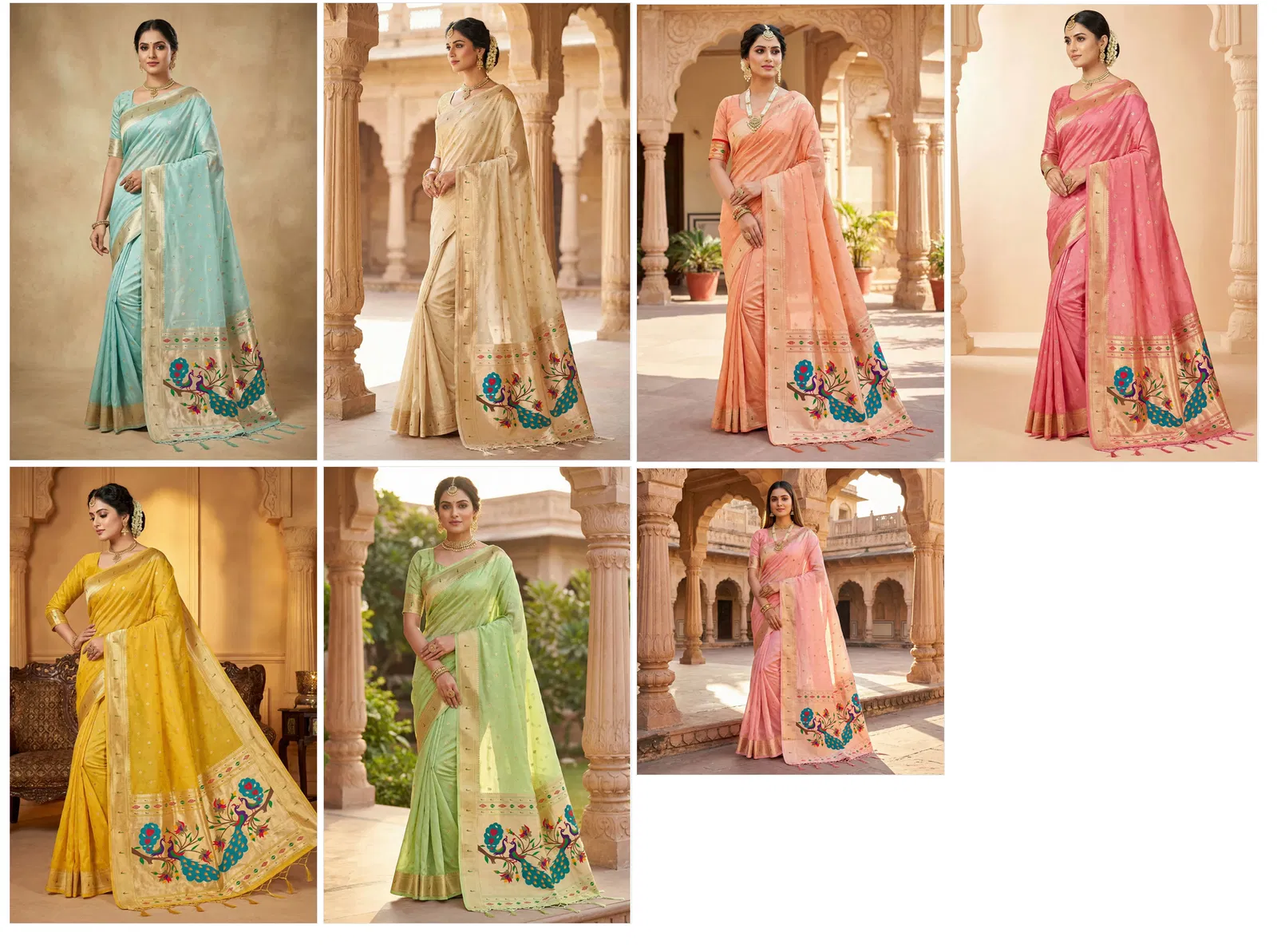 Mb 1101 Organza Silk Woven Butti Motifs Saree Collection