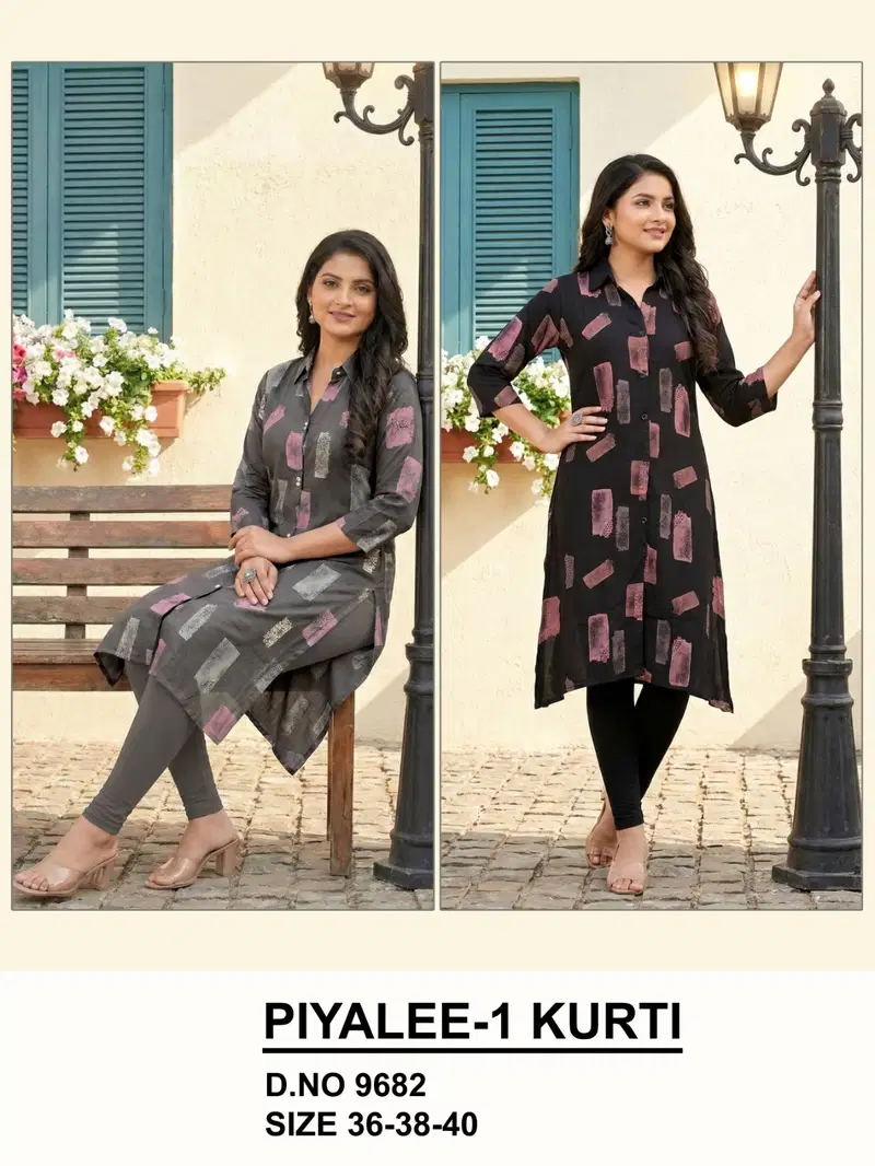 Piyalee Vol 1 Rayon Printed Casual Wear Kurti Collection
