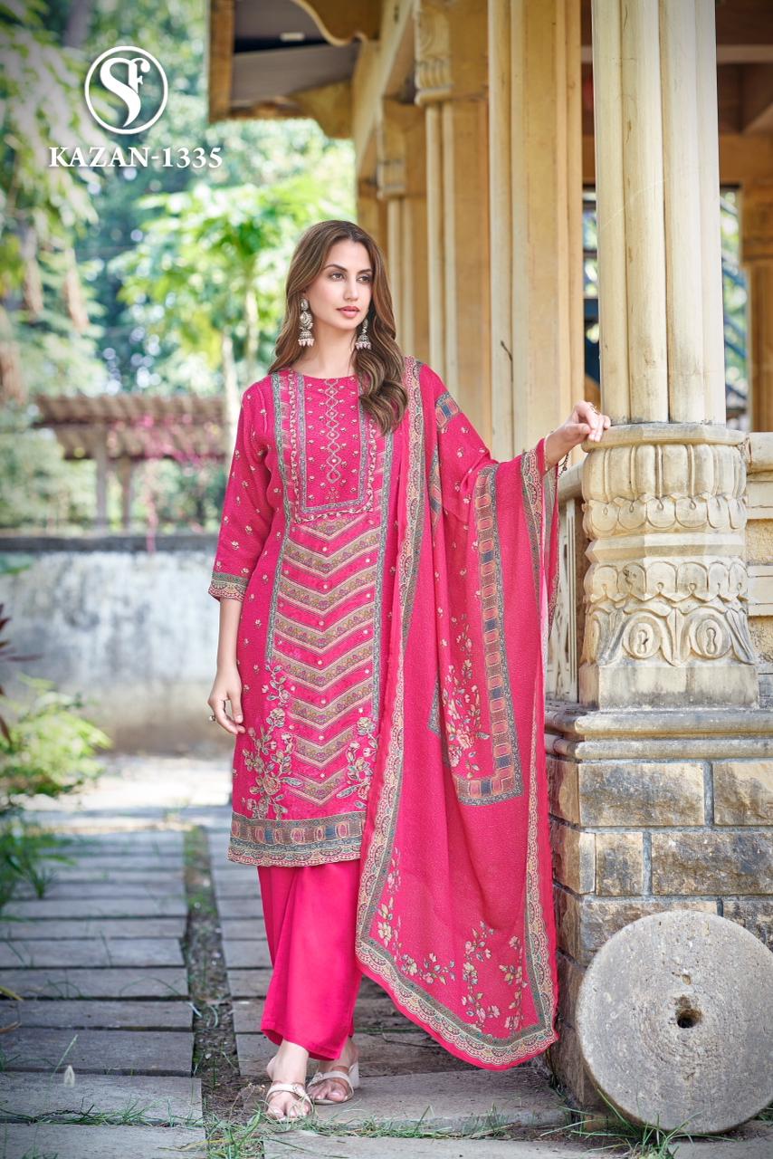 Swt Kazan Vol 21 Pure Viscose Pakistani Printed Kurti Bottom With Dupatta