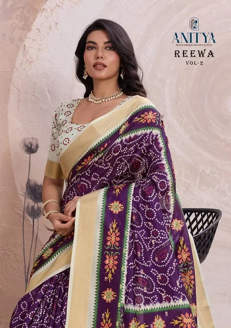 Rewaa Anitya Kalki Silk with Digital Prints Saree Collection