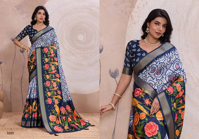 Rewaa Anitya Kalki Silk with Digital Prints Saree Collection