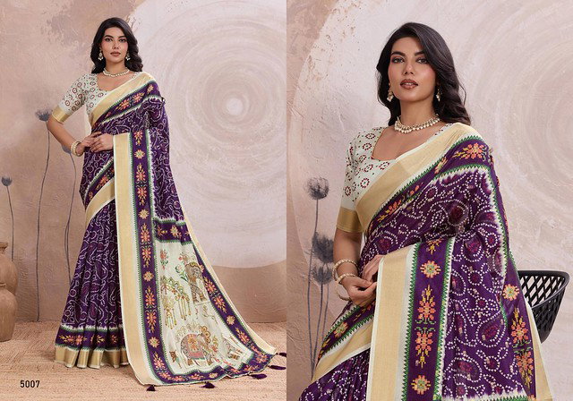 Rewaa Anitya Kalki Silk with Digital Prints Saree Collection