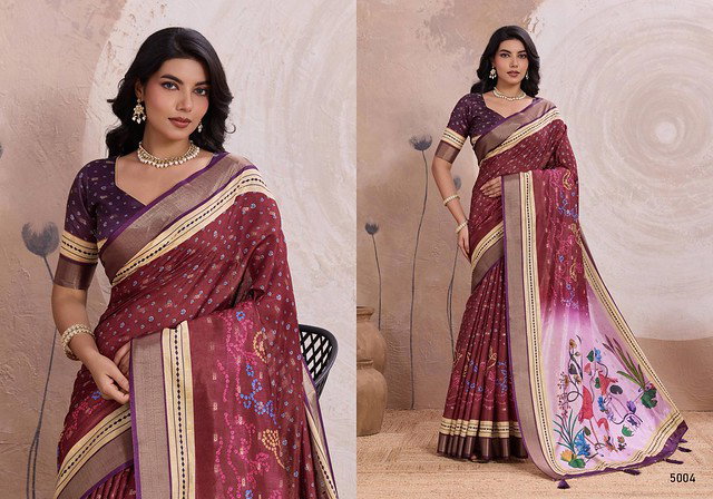 Rewaa Anitya Kalki Silk with Digital Prints Saree Collection