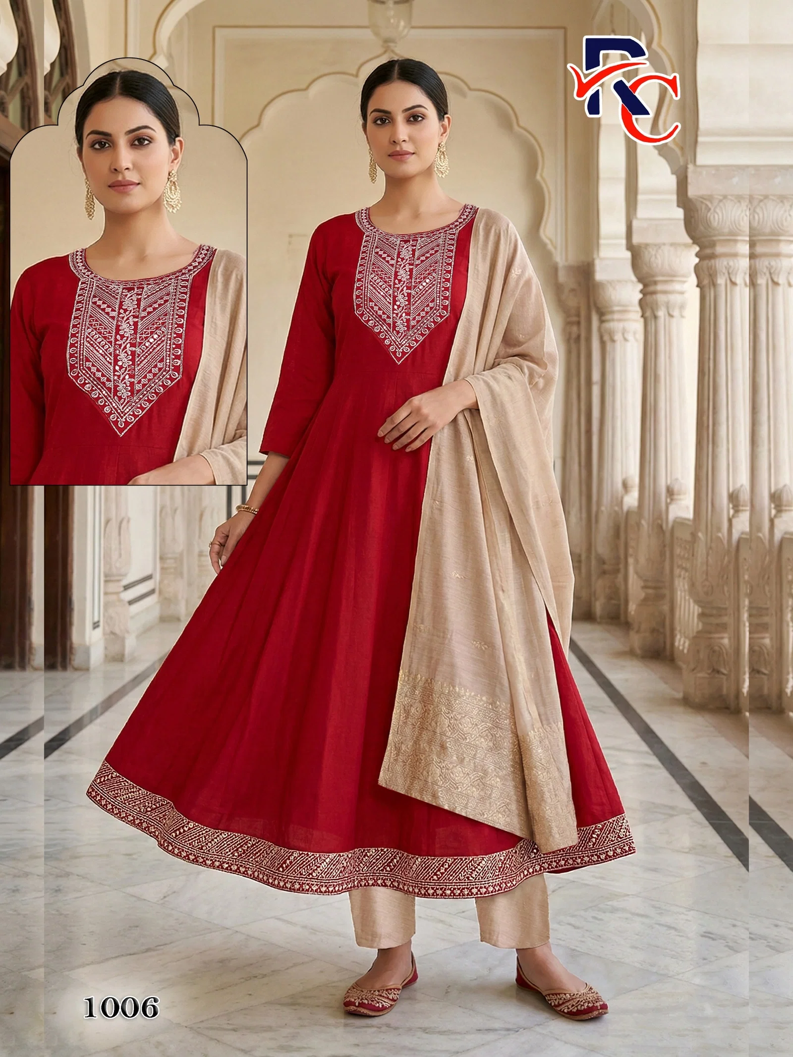 RC Roshani vol 1 Heavy Vertican Silk Top With Bottom and Dupatta Collection