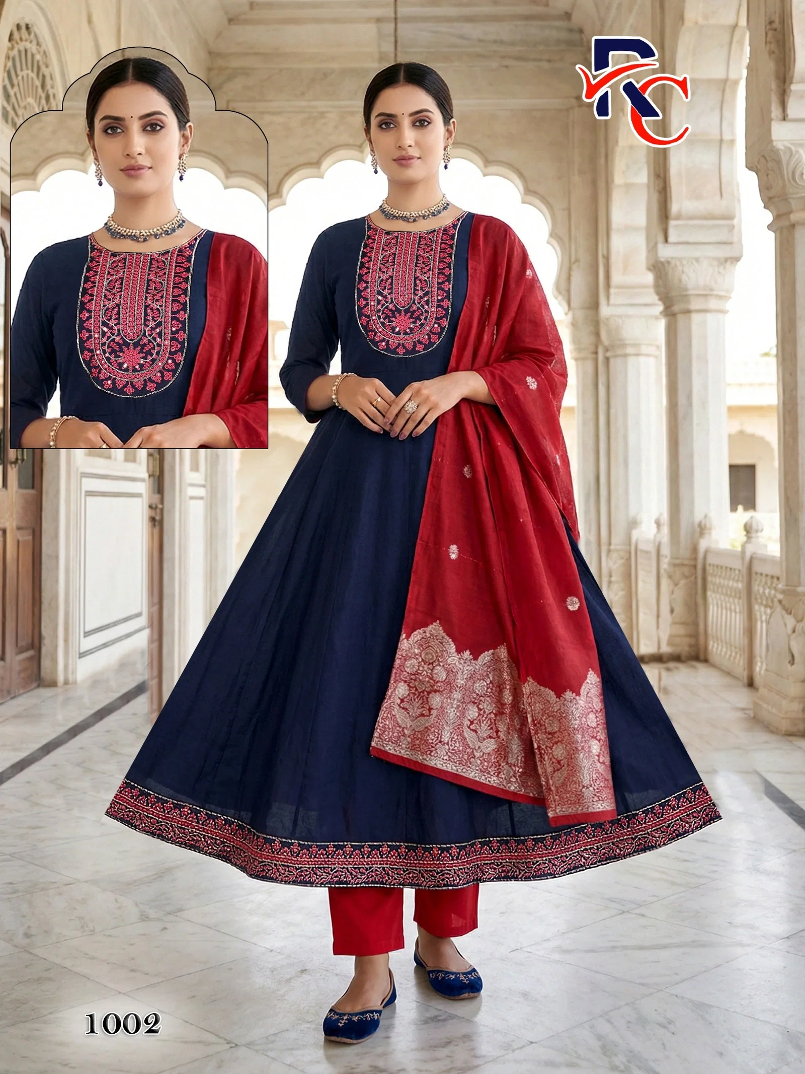 RC Roshani vol 1 Heavy Vertican Silk Top With Bottom and Dupatta Collection
