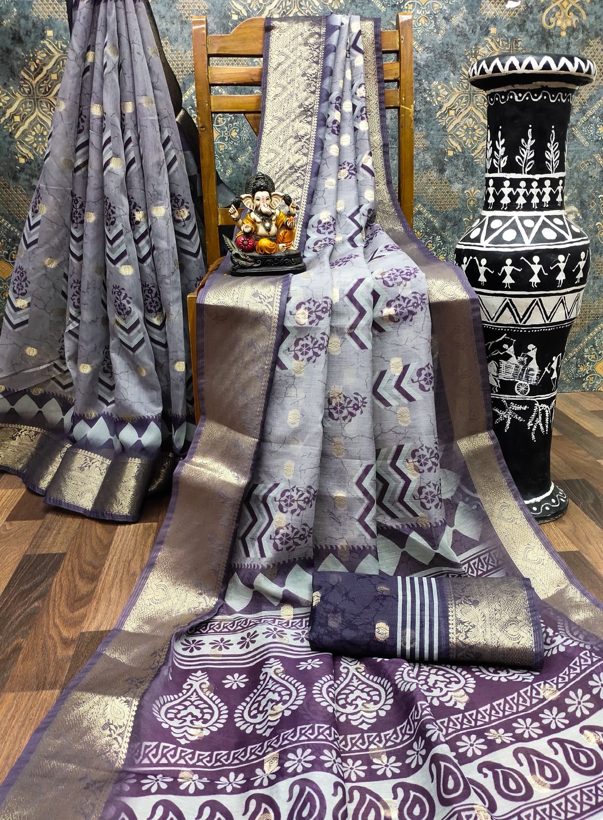 Lekha VC Zalak Dola Silk Digital Print Saree