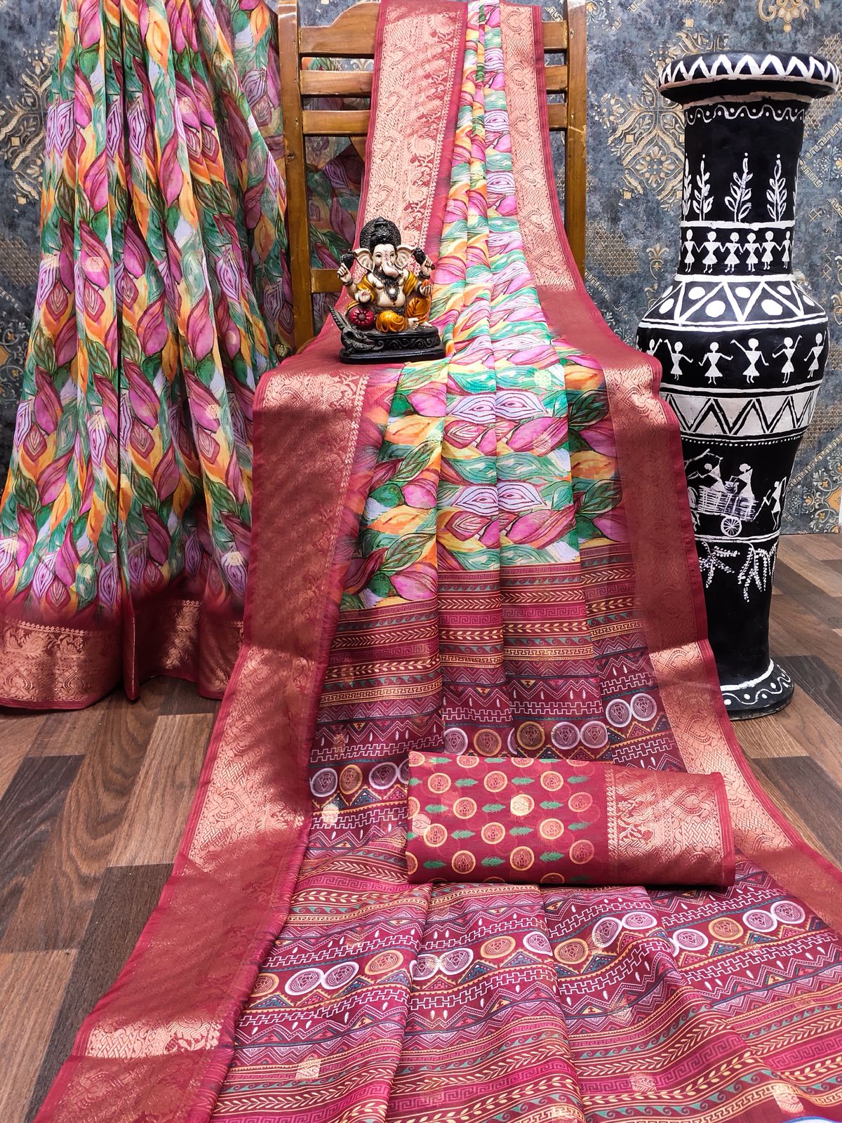 Lekha VC Zalak Dola Silk Digital Print Saree
