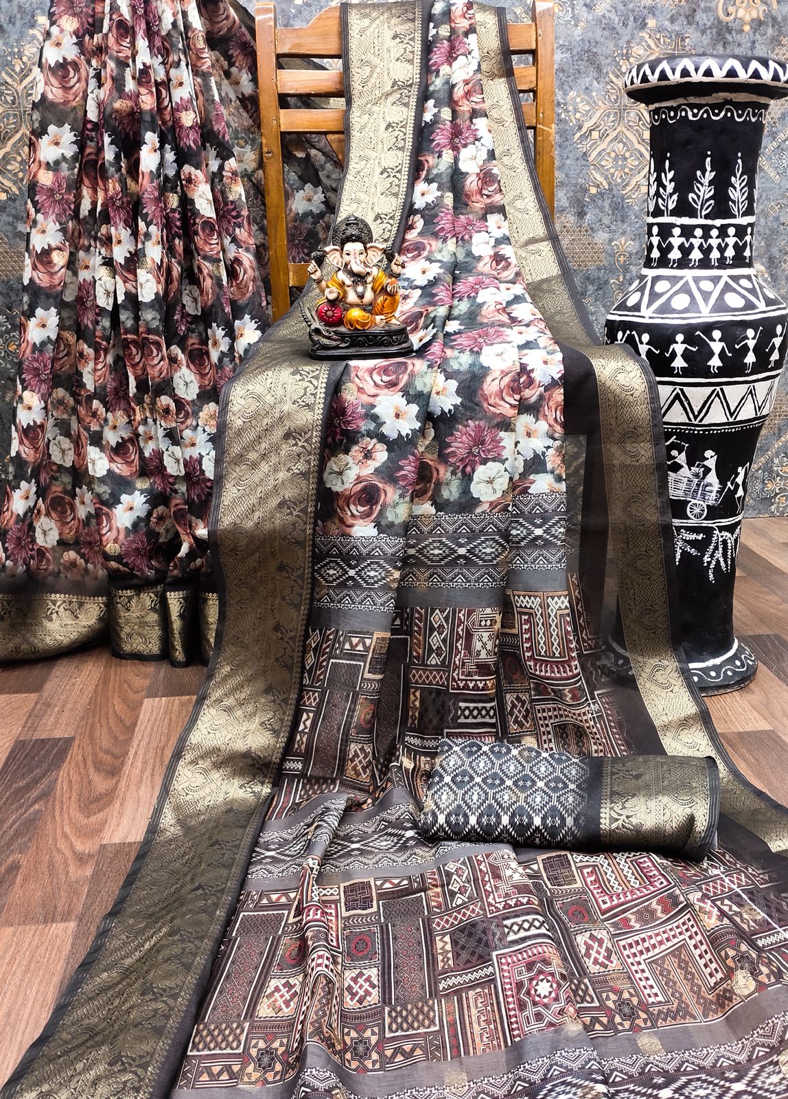 Lekha VC Zalak Dola Silk Digital Print Saree