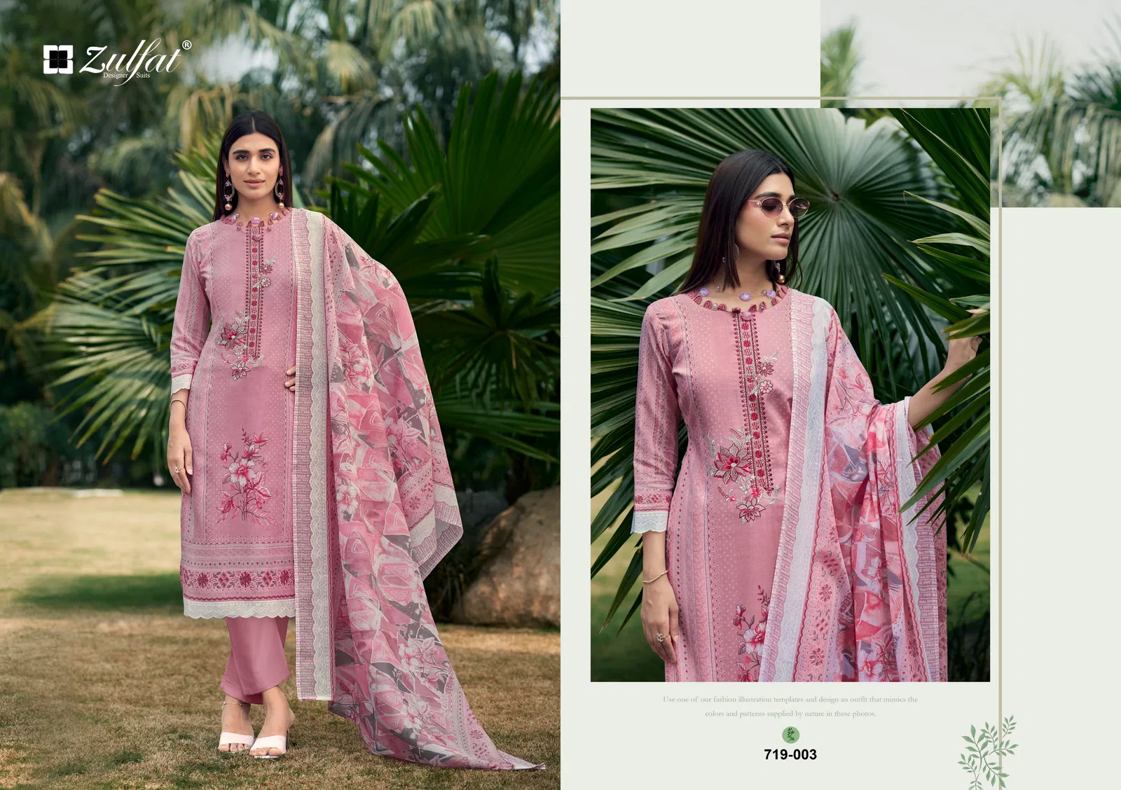 Zulfat Firdaus Vol 2 Cotton Embroidery Dress Material Collection