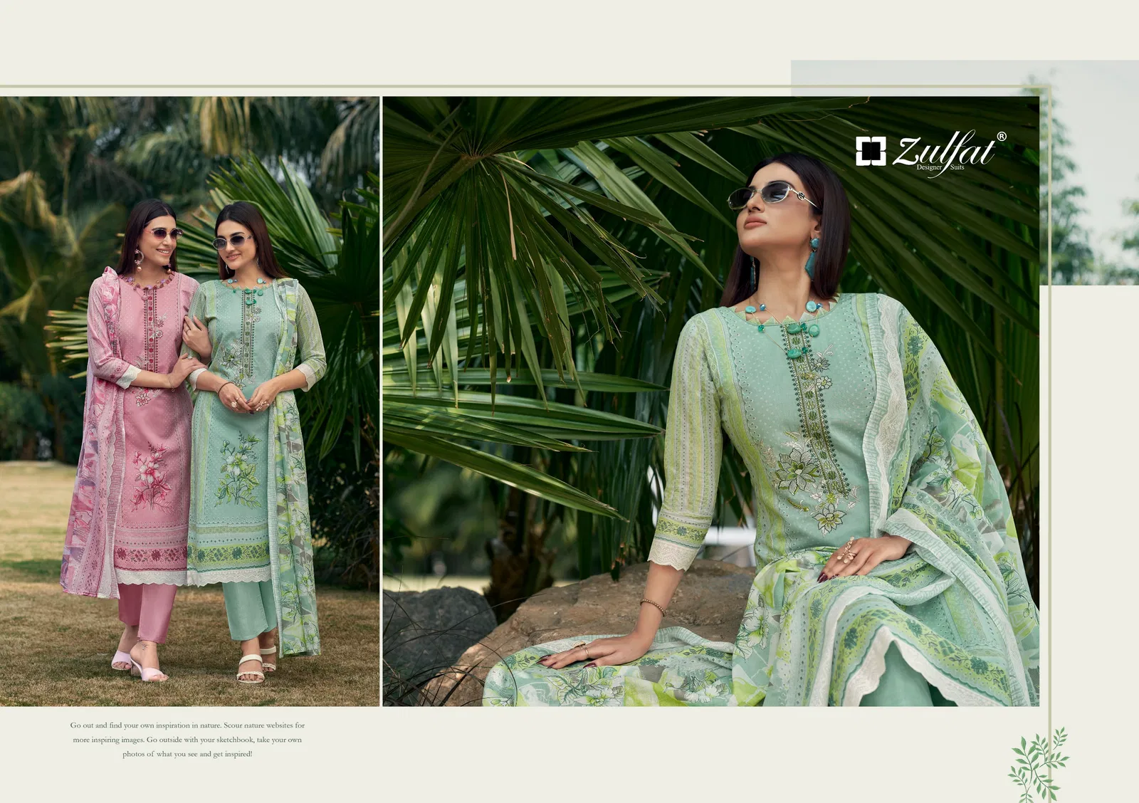 Zulfat Firdaus Vol 2 Cotton Embroidery Dress Material Collection
