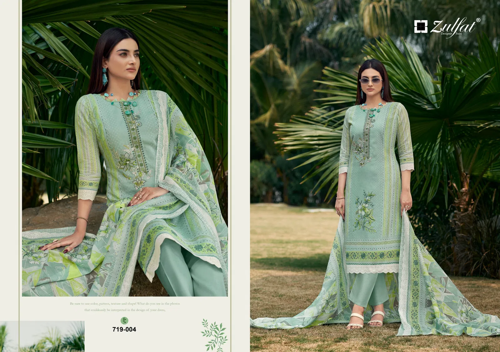 Zulfat Firdaus Vol 2 Cotton Embroidery Dress Material Collection