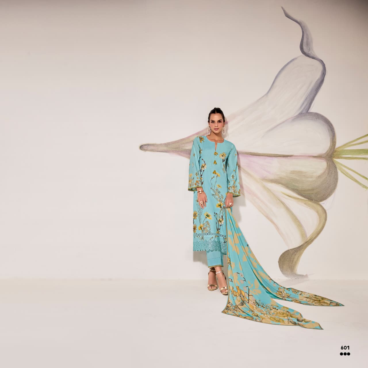 Kimora Sohni Fragrance Lawn Cotton Digital Print Embroidery Salwar Kameez