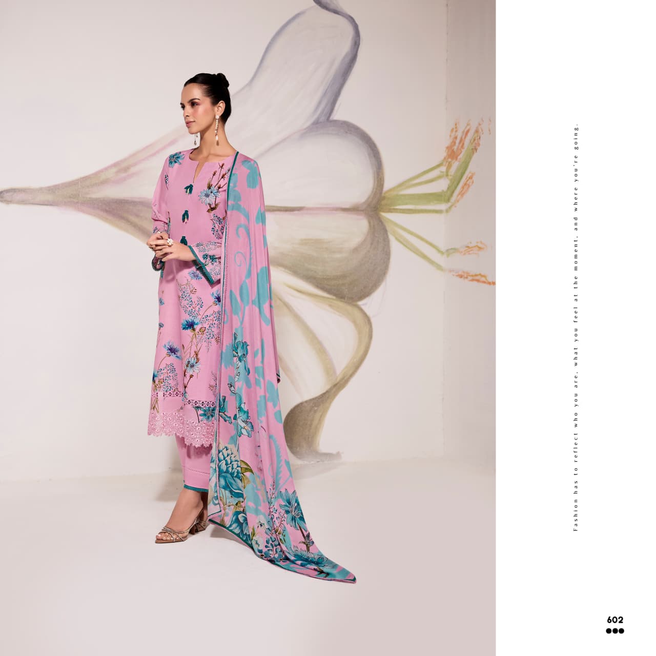 Kimora Sohni Fragrance Lawn Cotton Digital Print Embroidery Salwar Kameez