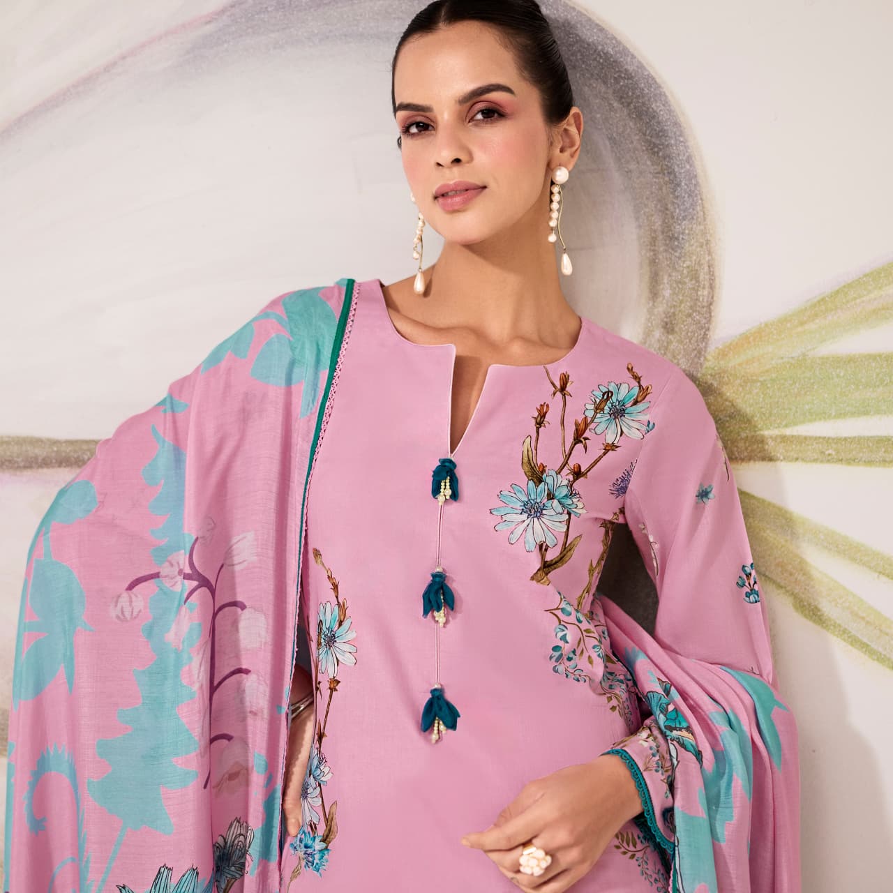 Kimora Sohni Fragrance Lawn Cotton Digital Print Embroidery Salwar Kameez