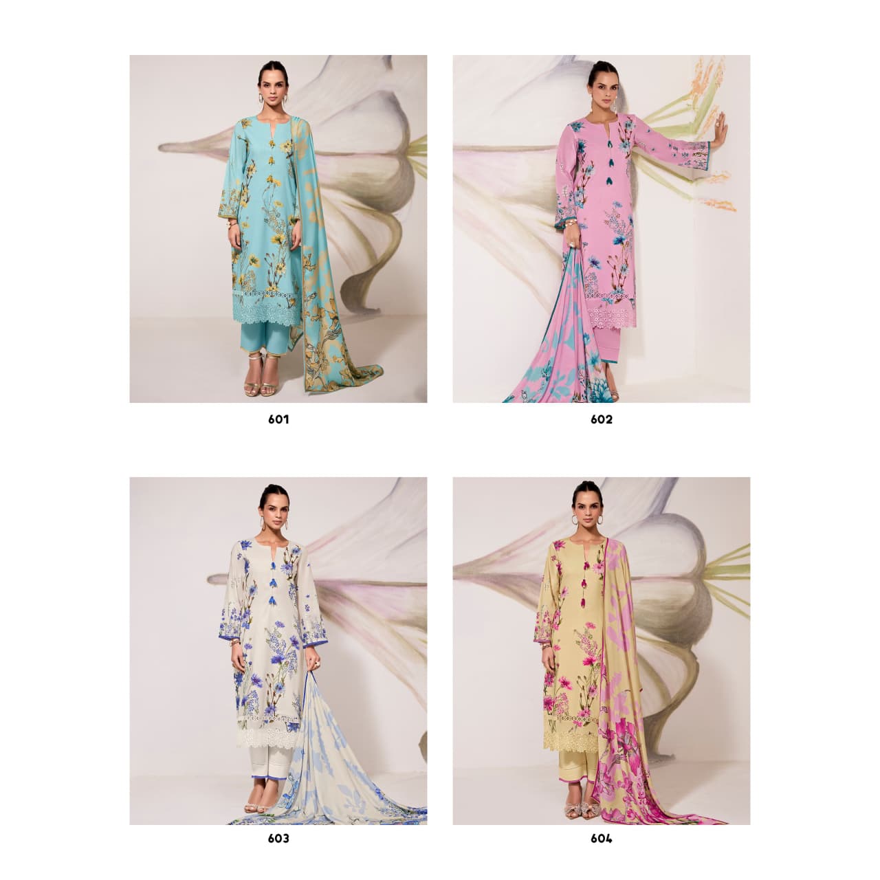 Kimora Sohni Fragrance Lawn Cotton Digital Print Embroidery Salwar Kameez