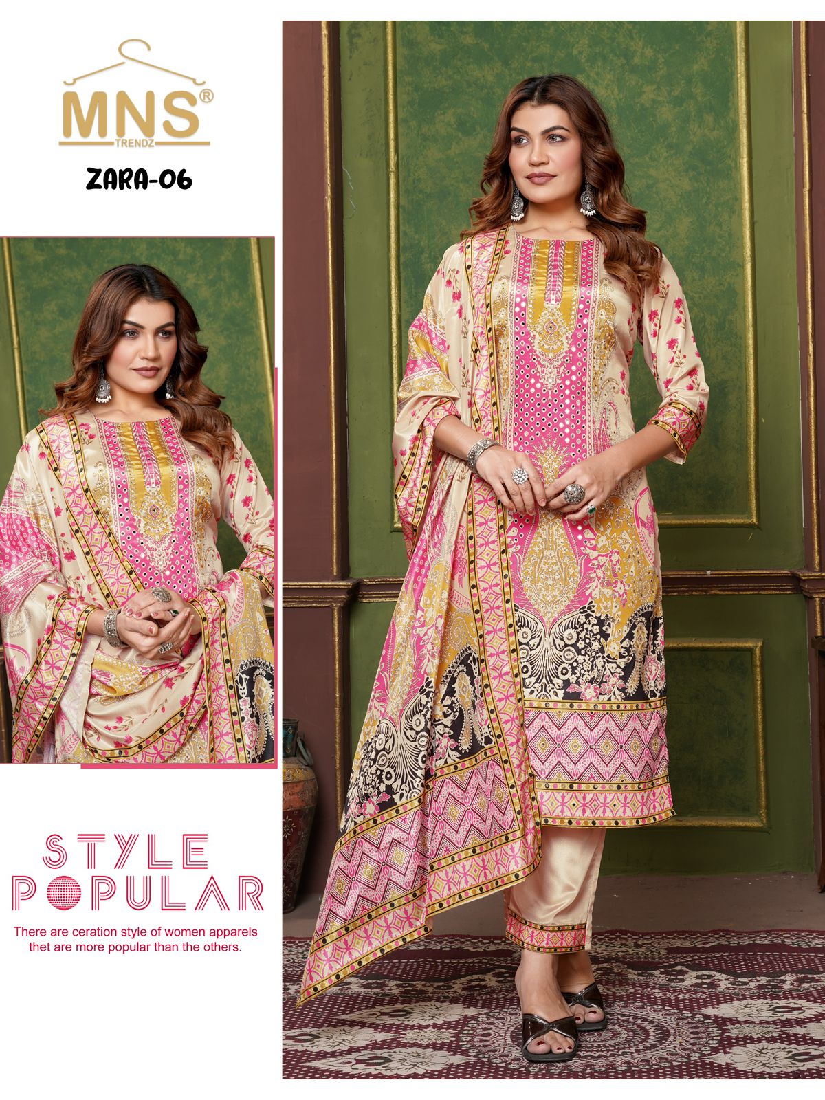 Manas Zara 06 Crape Silk Top With Bottom And Dupatta Collection