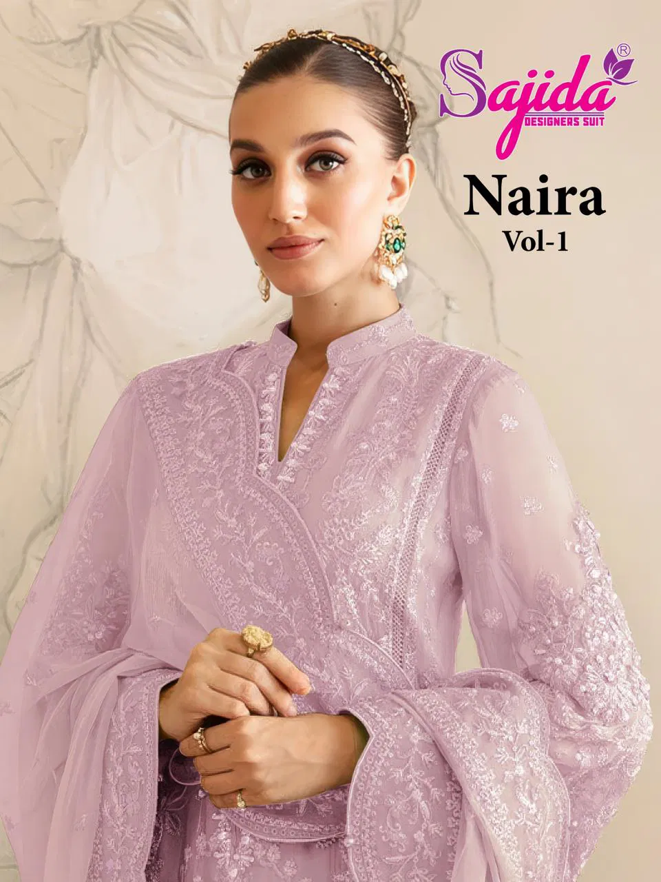 Sajida Naira Vol 1 Georgette Embroidered Pakistani Salwar Kameez