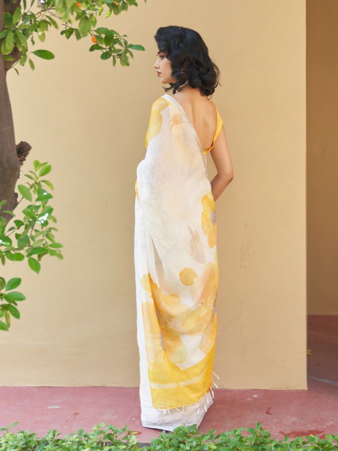 NCO 23 HKP Linen Cotton Digital Printed Saree