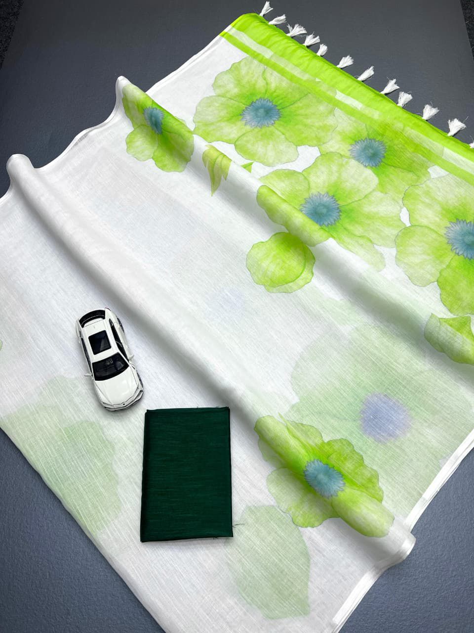 NCO 23 HKP Linen Cotton Digital Printed Saree