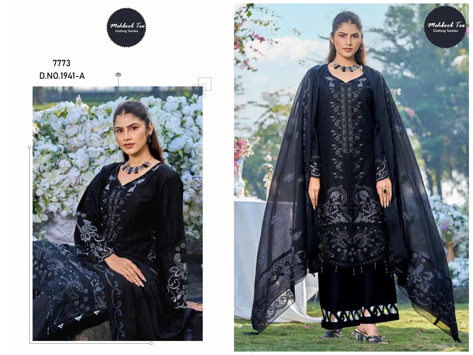 Mehboob Tex 1941 A And B Cotton With Embroidery Work Pakistani Salwar Kameez