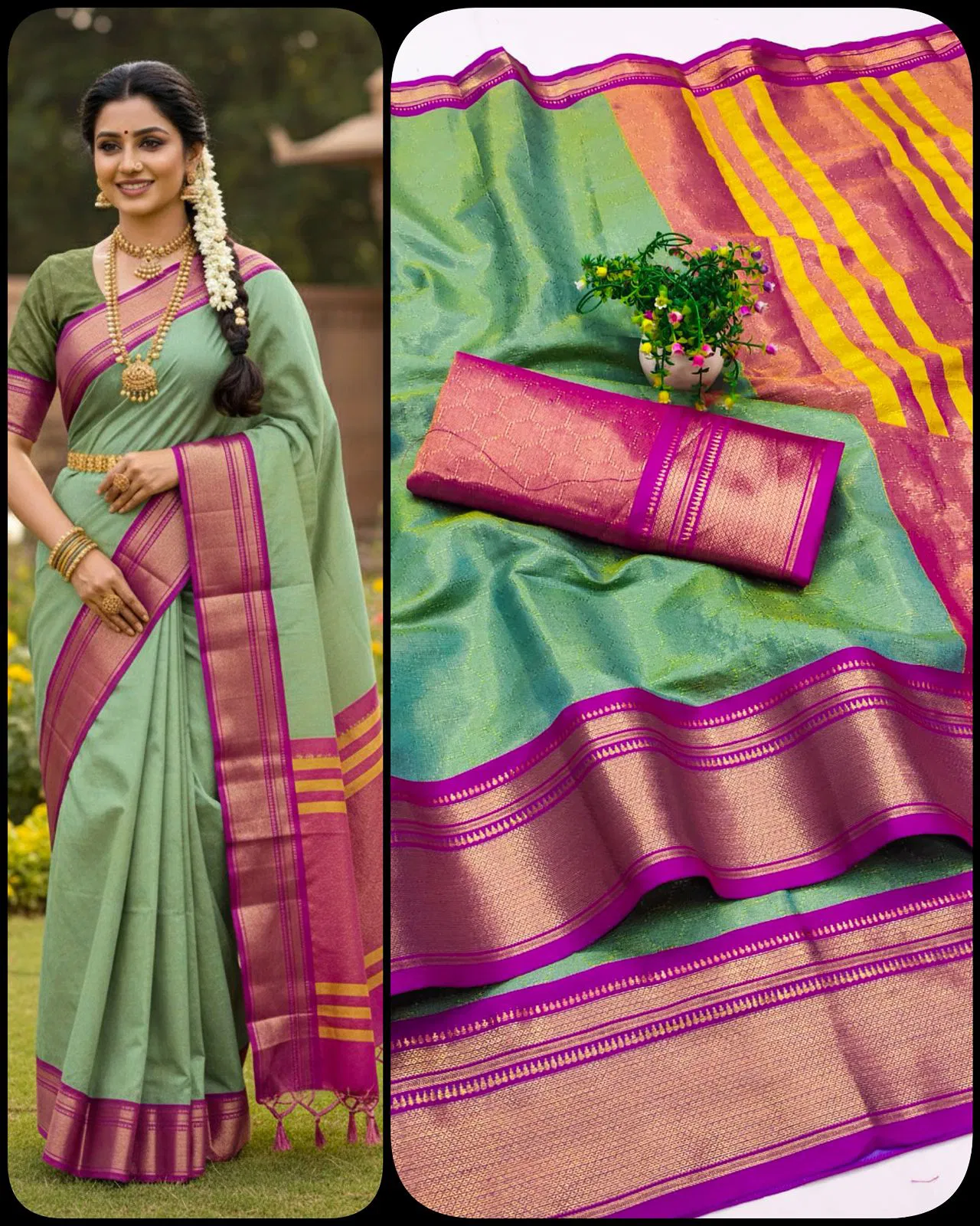 Aab Khan Football Kanchivaram Silk With Zari Pattern Saree Collection