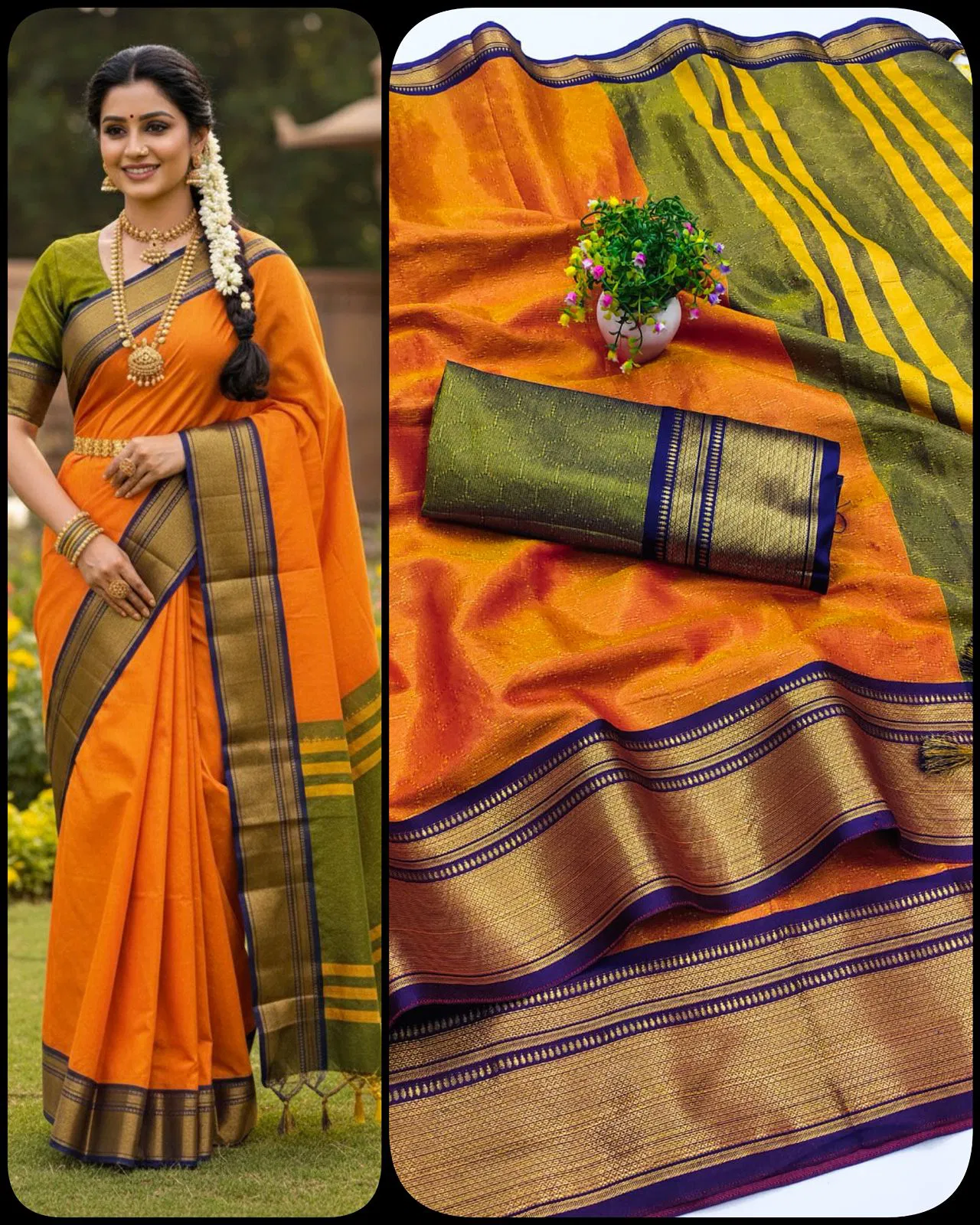 Aab Khan Football Kanchivaram Silk With Zari Pattern Saree Collection