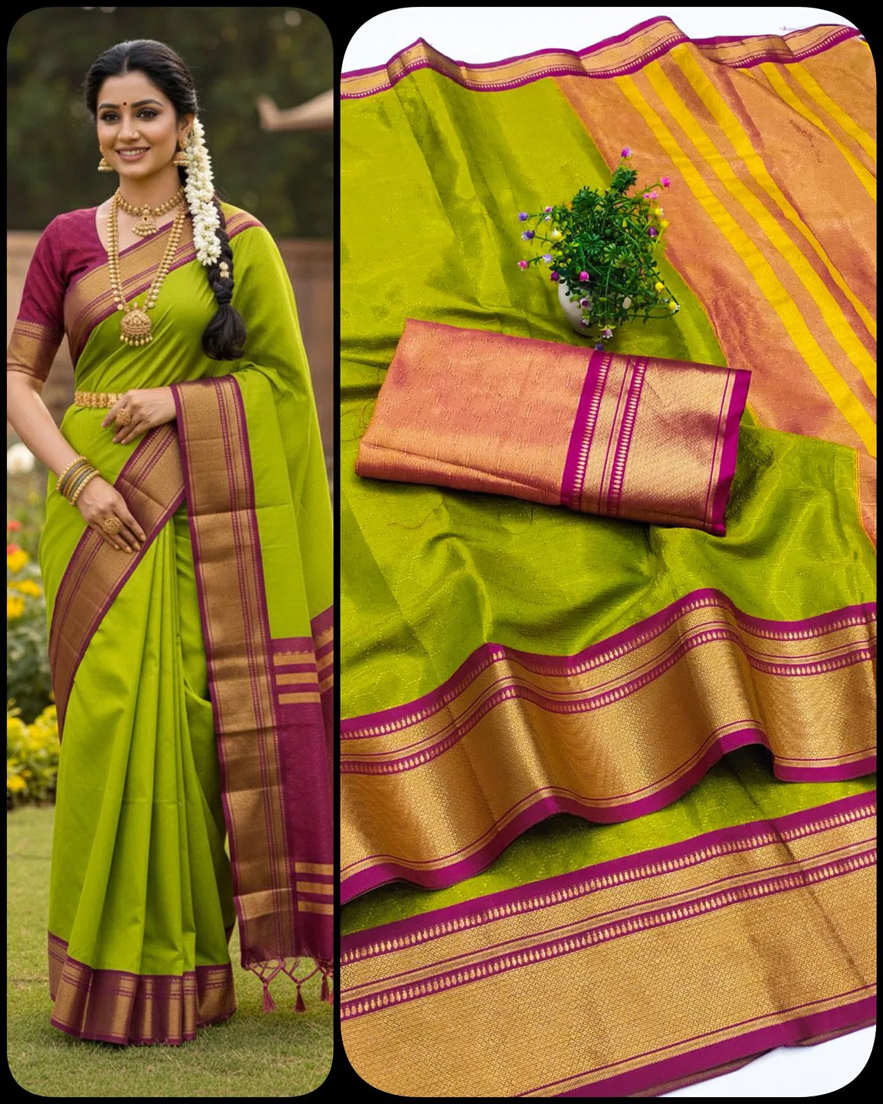 Aab Khan Football Kanchivaram Silk With Zari Pattern Saree Collection
