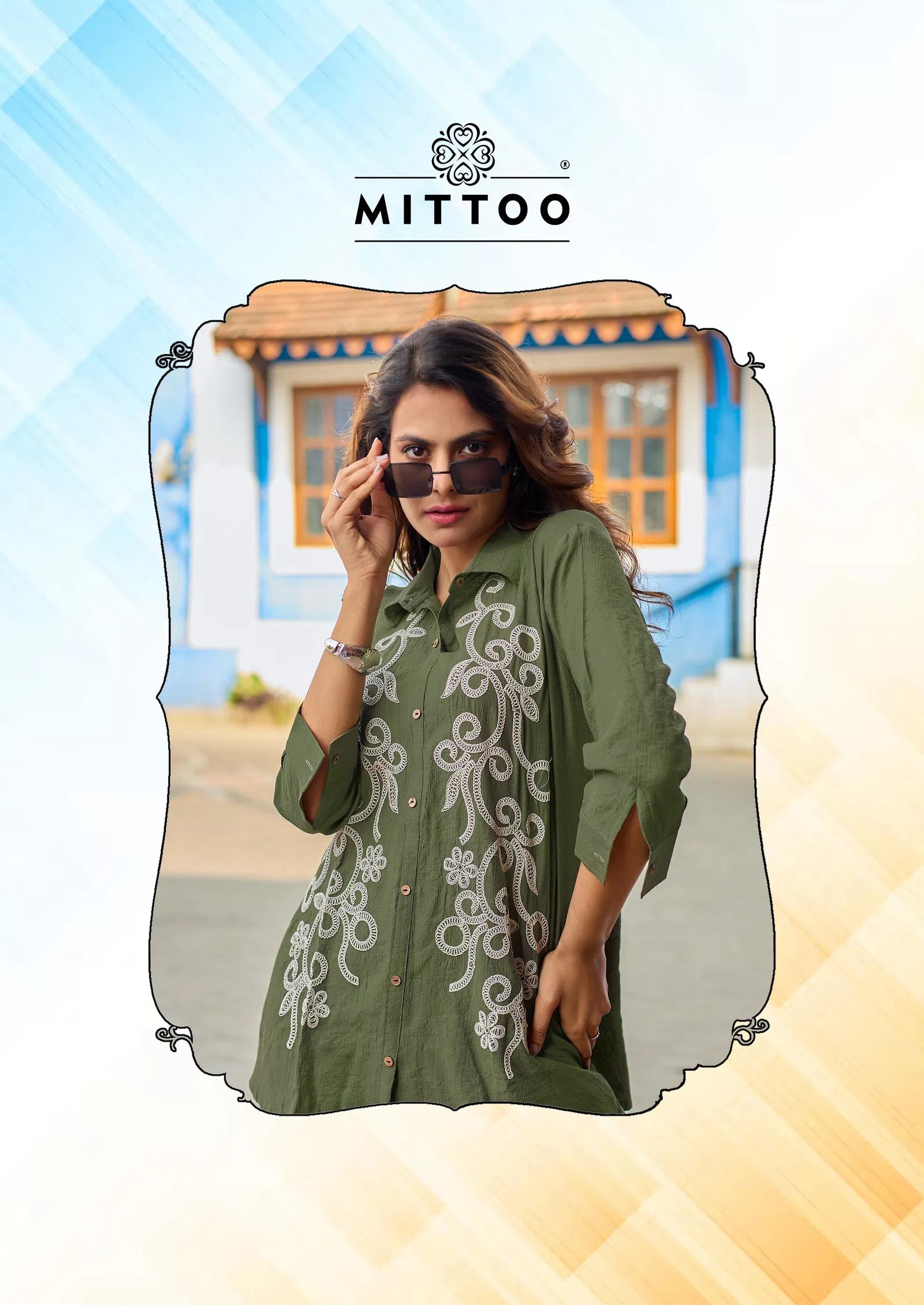 Mittoo Fantasy Viscose Threadwork Stylish Wear Co Ord Set Collection