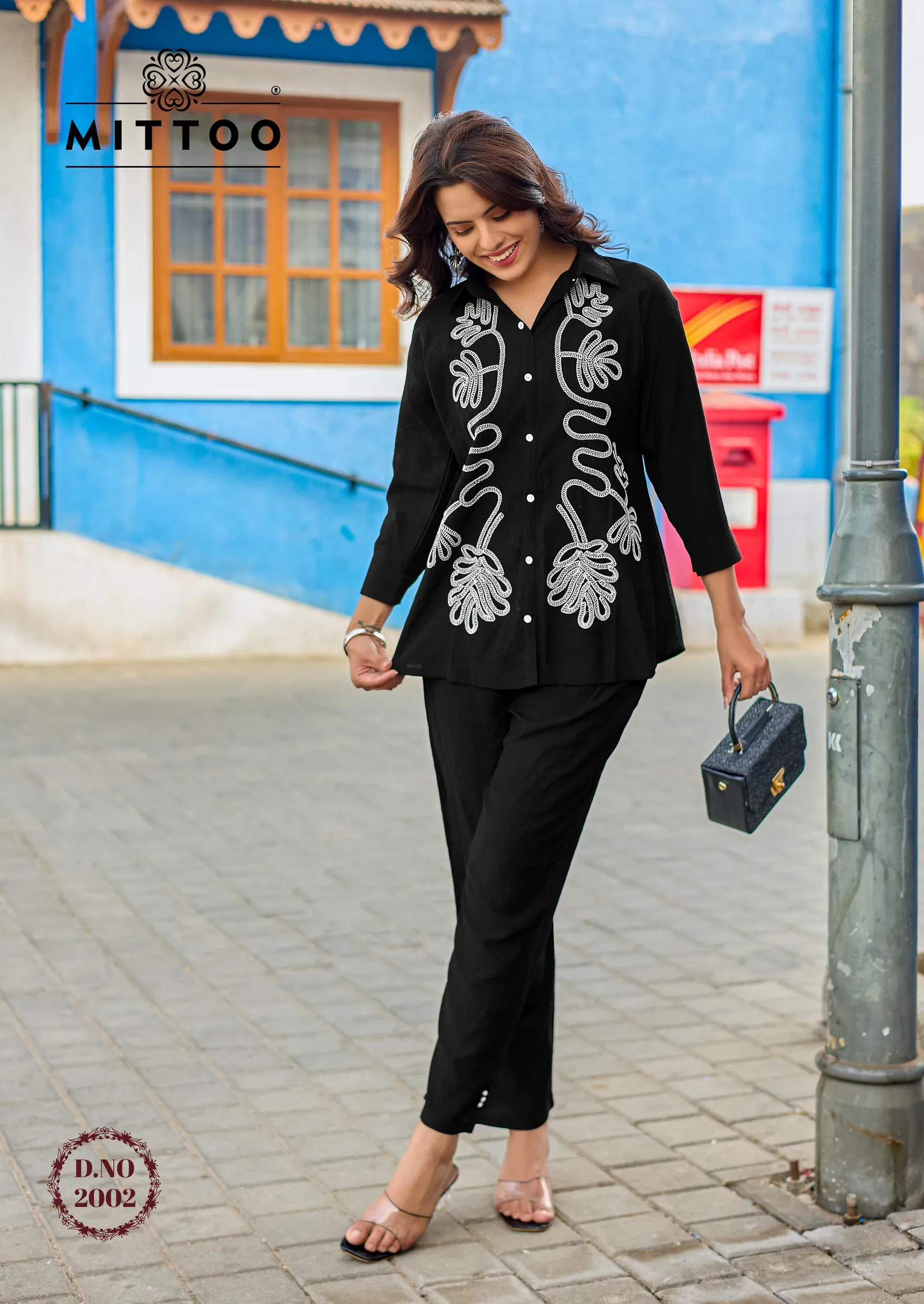 Mittoo Fantasy Viscose Threadwork Stylish Wear Co Ord Set Collection