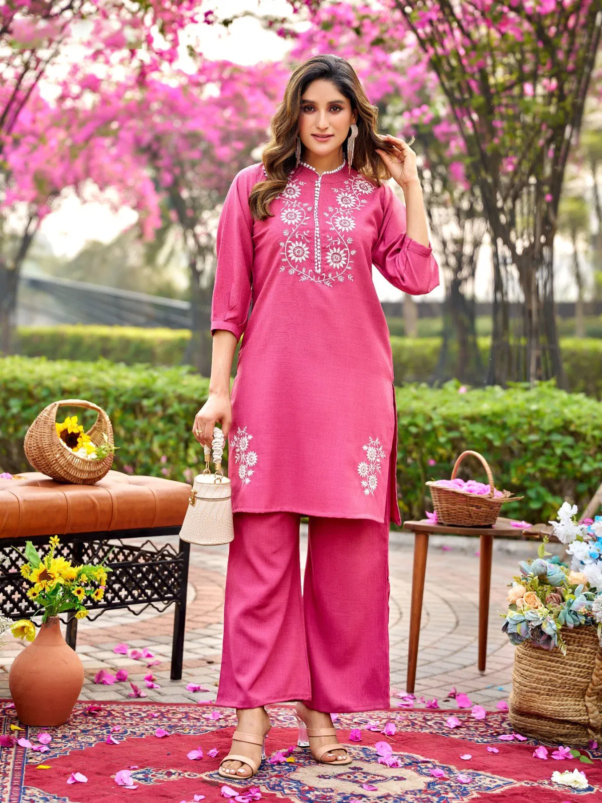 Naisha K 702 Viscose With Work Casual Wear Co Ord Set Collection